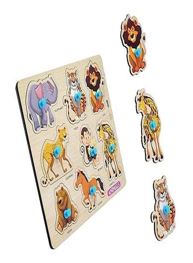 MAPA PLAY Jungle Animal Wooden Floor Puzzle Wooden Toys for Children Learning Game Educational - Image 1
